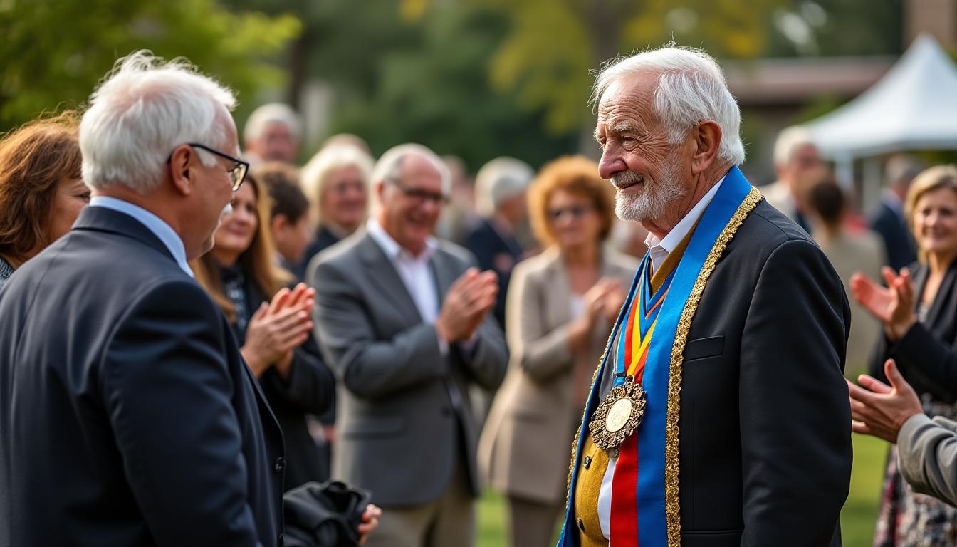 un centenaire de bagnères-de-bigorre honoré comme super papy des hautes-pyrénées lors d'une cérémonie émouvante au parc des expositions.